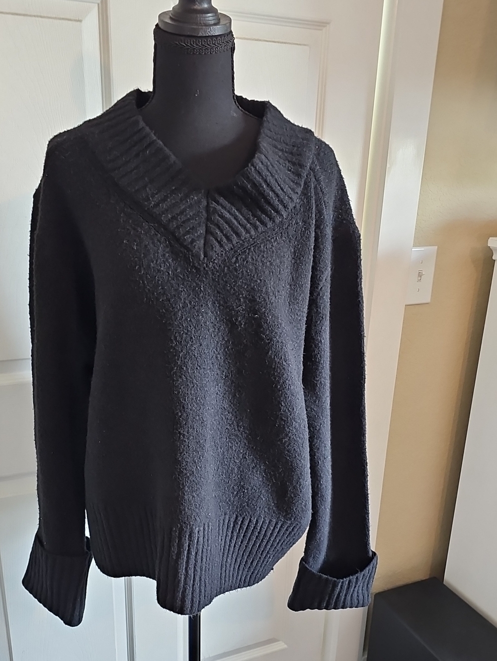 a new day NWT Black V-Neck Cozy Knit Sweater
